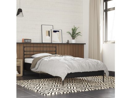 Rám postele černý 90 x 190 cm kompozitní dřevo a kov 845627