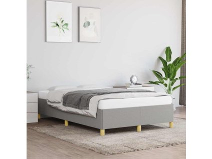 Rám postele bez matrací světle šedá 120x190 cm textil 3269638