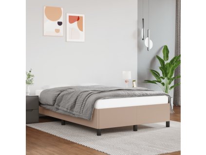 Rám postele bez matrace cappuccino 120x190 cm umělá kůže 3269650