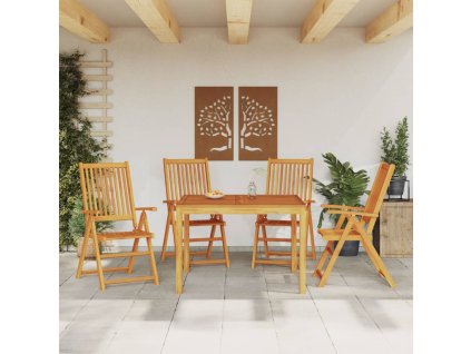 5dílný zahradní jídelní set masivní akáciové dřevo 3295256