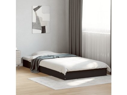 Rám postele černý 100 x 200 cm kompozitní dřevo 842057