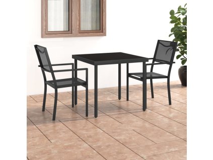 3dílný zahradní jídelní set ocel 3073522