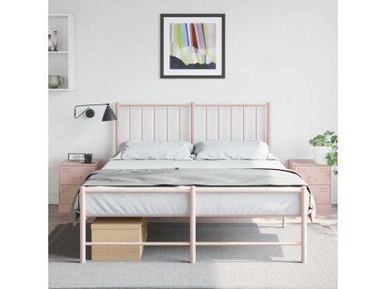Noční stolky 2 ks růžové 34,5 x 39 x 44 cm ocel 841622