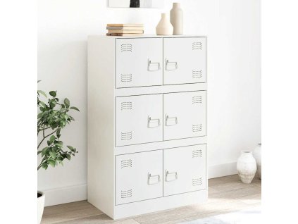 Příborník bílý 67 x 39 x 107 cm ocel 841660