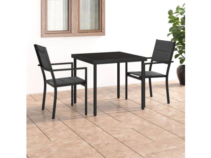 3dílný zahradní jídelní set ocel 3073531