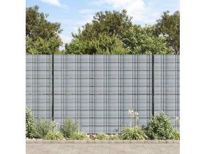 Zahradní zástěny 10 ks šedé 252,5 x 19 cm PVC 4005546