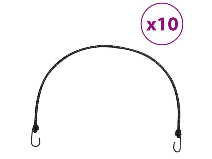 Gumicuky s reflexním proužkem a háčky 10 ks 100 cm 4008154