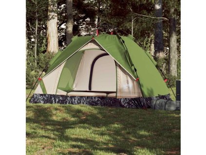 Kempingový stan kupole pro 2 osoby zelený rychloupínací 4004189
