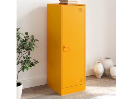 Příborník hořčicově žlutý 34,5 x 39 x 107 cm ocel 841706