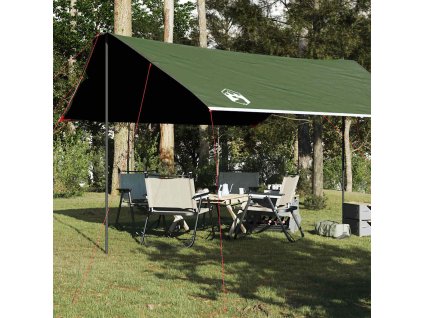 Kempingová plachta zelená 460 x 305 x 210 cm nepromokavá 94685