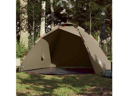 Rybářský stan pro 4 osoby hnědý rychloupínací 4005324
