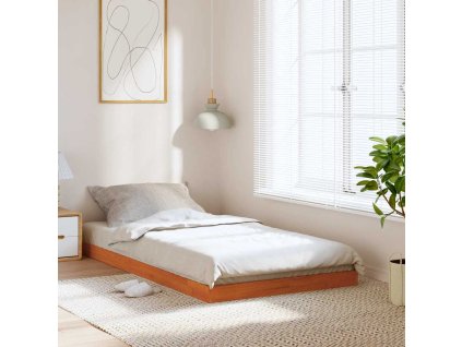 Rám postele voskově hnědý 75 x 190 cm masivní borovice 847158