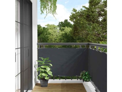 Balkonová zástěna antracitová 400 x 90 cm PVC 4005429