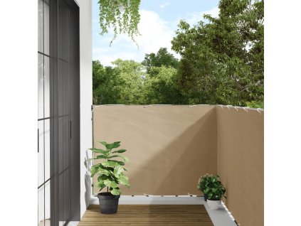 Balkónová zástěna béžová 120 x 500 cm oxfordská látka 134946
