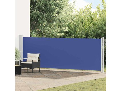 Zatahovací boční markýza 140 x 600 cm modrá 313371