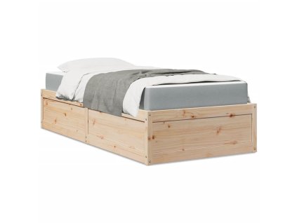 Postel s matrací 90 x 200 cm masivní borovice 3281943