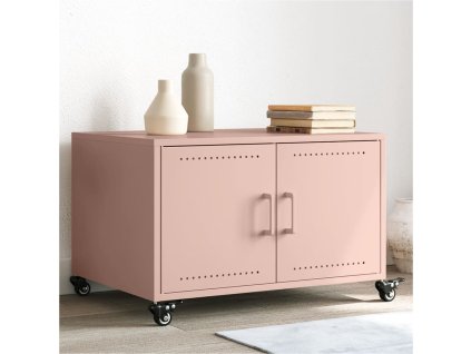 Konferenční stolek růžový 68 x 50 x 43,5 cm ocel 846687