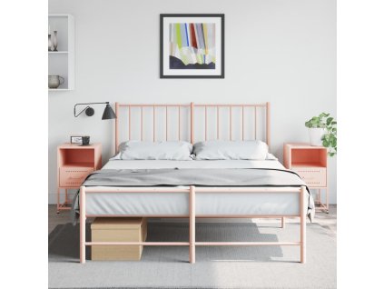 Noční stolky 2 ks růžové 36 x 39 x 60,5 cm ocel 846557