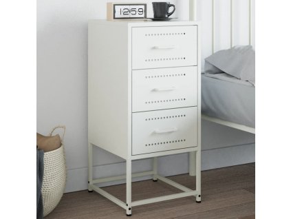 Noční stolek bílý 36 x 39 x 78 cm ocel 846588