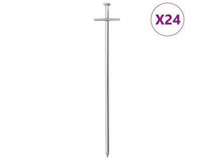 Stanové kolíky 24 ks 23 cm Ø 6 mm pozinkovaná ocel 4009339