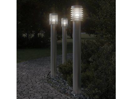 Venkovní stojací lampa stříbrná 110 cm nerezová ocel 4006359