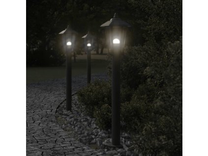 Venkovní stojací lampy 3 ks černé 80 cm nerezová ocel 4006386