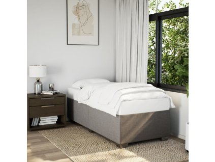 Rám postele bez matrací taupe 90x200 cm textil 3284447