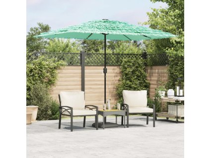 Zahradní slunečník s ocelovou tyčí zelený 300 x 200 x 250 cm 4005095