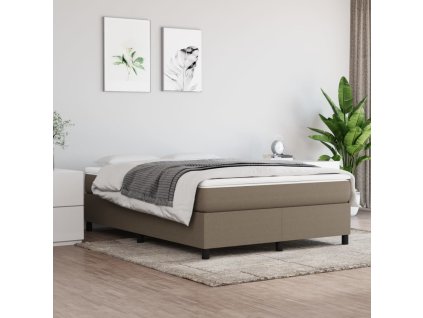 Rám postele s boxspringem taupe 140 x 190 cm textil 3120858