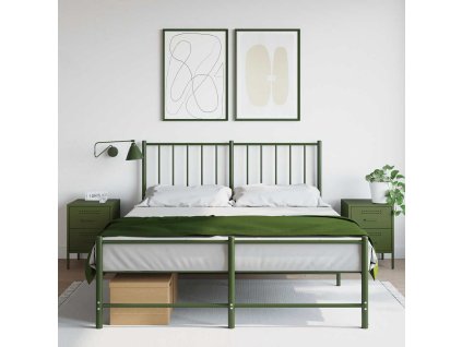 Noční stolky 2 ks olivově zelené 36 x 39 x 50,5 cm ocel 842931