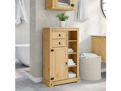 Koupelnová skříňka Corona 70 x 33 x 110 cm masivní borové dřevo 4013403
