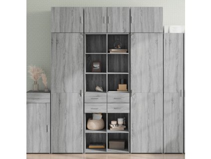 Skříň highboard šedá sonoma 70 x 42,5 x 185 cm kompozitní dřevo 3281467