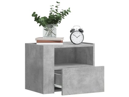 Nástěnné noční stolky 2 ks betonově šedé 45 x 30 x 35 cm 848318