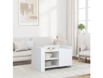 Konferenční stolek bílý 80 x 50 x 50 cm kompozitní dřevo 848353