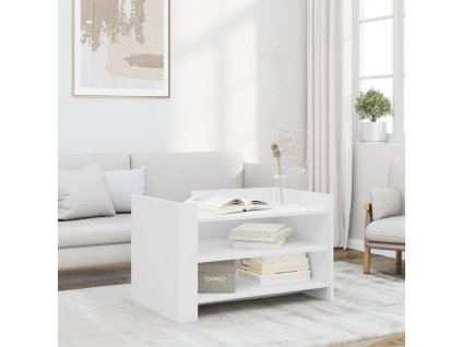 Konferenční stolek bílý 80 x 50 x 50 cm kompozitní dřevo 848339