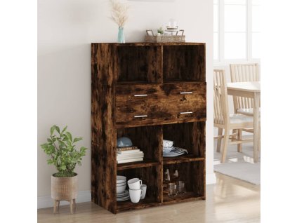 Skříň highboard kouřový dub 80 x 42,5 x 124 cm kompozitní dřevo 3281389