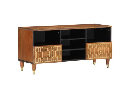 TV skříňka 100 x 33 x 46 cm masivní mangovníkové dřevo 358302