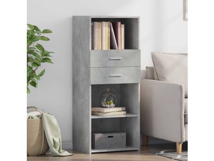 Skříň highboard betonově šedá 50 x 42,5 x 124 kompozitní dřevo 846176
