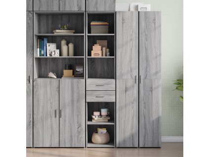 Skříň highboard šedá sonoma 40 x 42,5 x 185 cm kompozitní dřevo 3281446