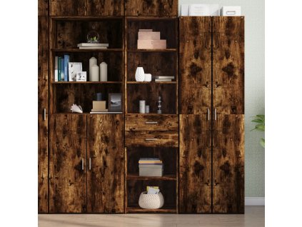 Skříň highboard kouřový dub 50 x 42,5 x 185 cm kompozitní dřevo 3281459