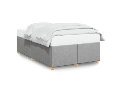 Rám postele bez matrací světle šedá 120x190 cm textil 3284715