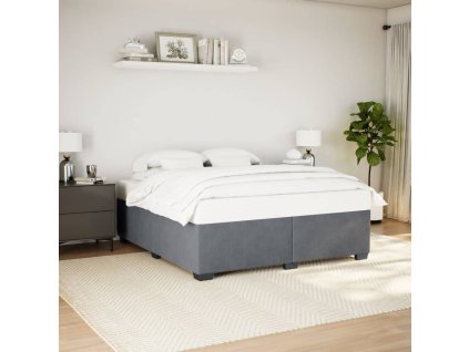 Rám postele bez matrace tmavě šedý 180 x 200 cm samet 3284650