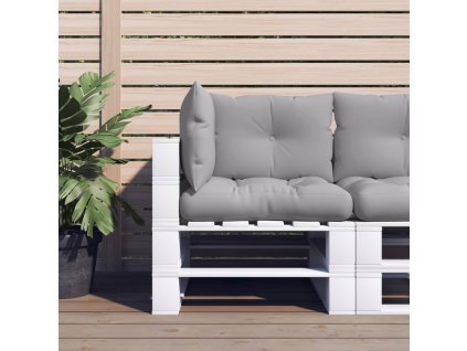 Podušky na palety 3 ks šedé textil 360857