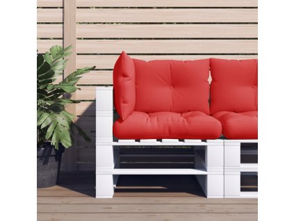 Podušky na palety 3 ks červené textil 360862