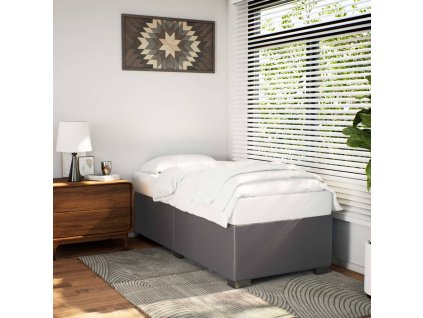 Rám postele šedý 90 x 200 cm umělá kůže 3284542