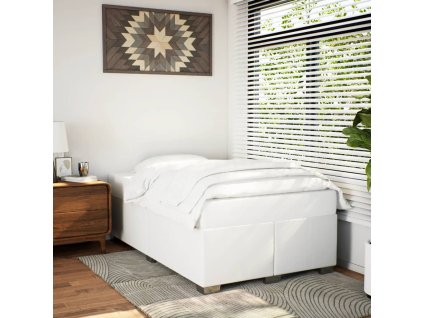 Rám postele bez matrace bílý 120x190 cm umělá kůže 3284549