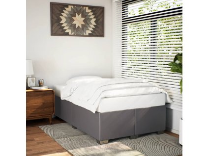 Rám postele šedý 120 x 200 cm umělá kůže 3284554