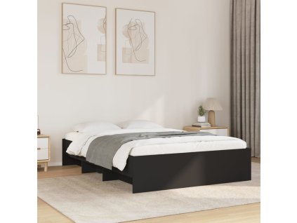 Rám postele černý 140 x 200 cm kompozitní dřevo 3295654