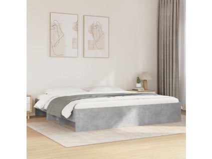 Rám postele bez matrace Betonová šedá Dřevěné konstrukce 3295635