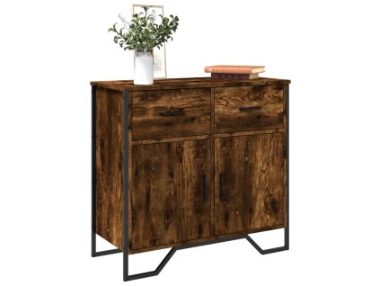 Příborník kouřový dub 79,5 x 35,5 x 74,5 cm kompozitní dřevo 848546